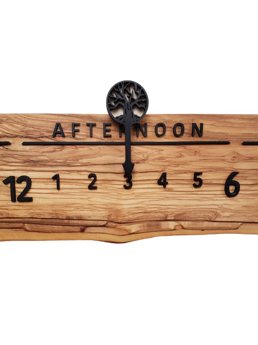 English Rose:3 - foot Olivewood/Walnut - Linear Clockworks