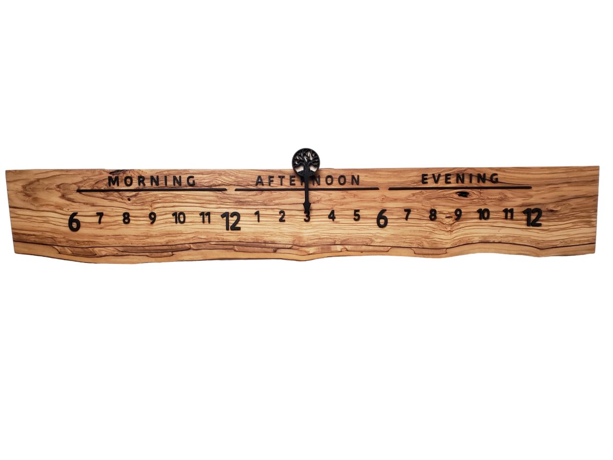 English Rose:3 - foot Olivewood/Walnut - Linear Clockworks