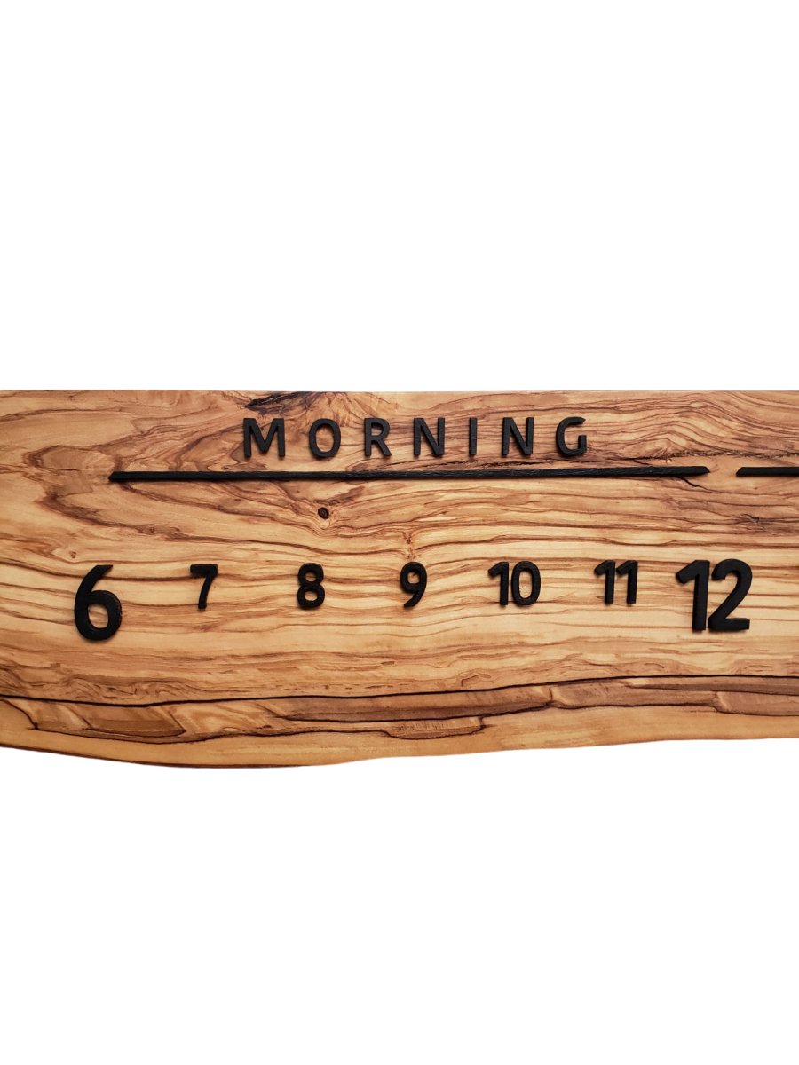English Rose:3 - foot Olivewood/Walnut - Linear Clockworks