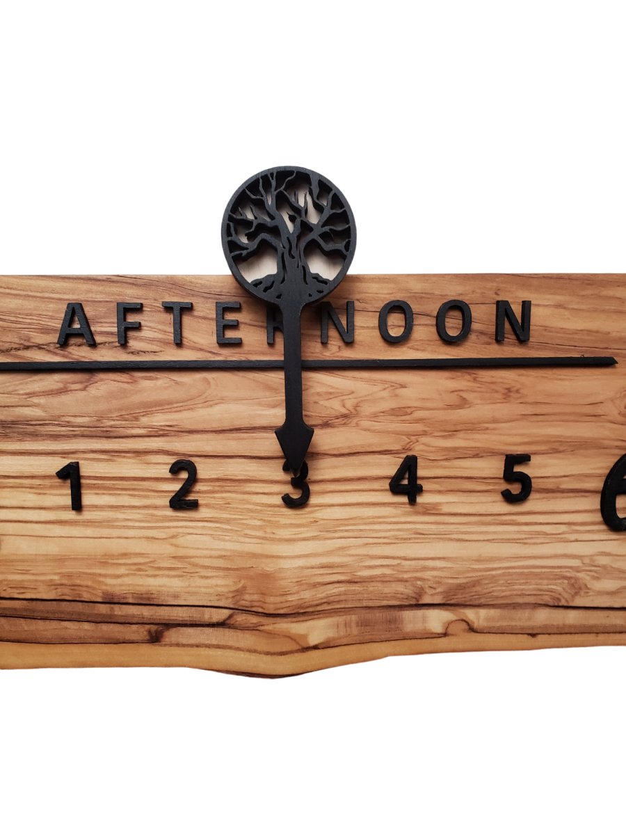 English Rose:3 - foot Olivewood/Walnut - Linear Clockworks