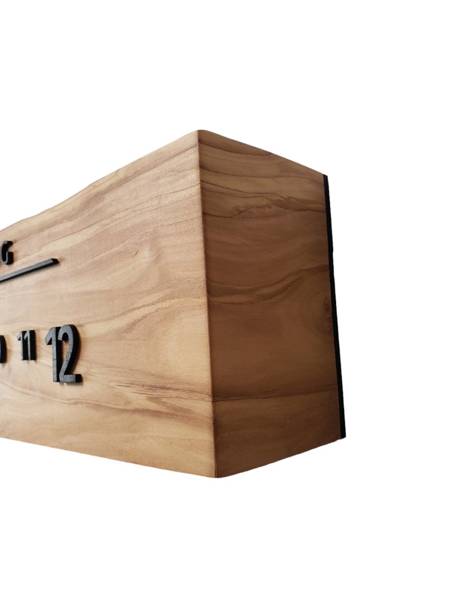 Florence:3 - foot Olivewood/Walnut - Linear Clockworks