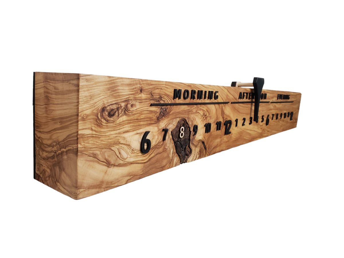 Florence:3 - foot Olivewood/Walnut - Linear Clockworks