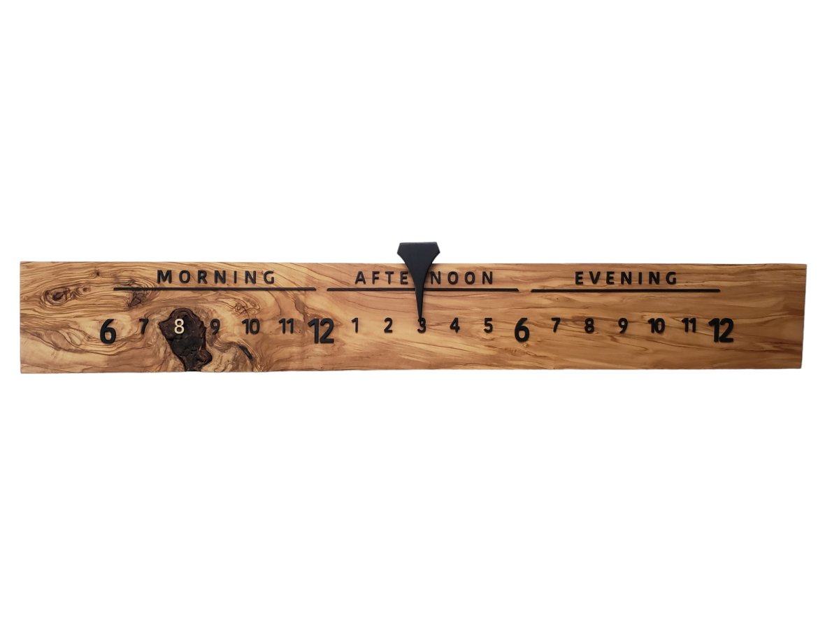 Florence:3 - foot Olivewood/Walnut - Linear Clockworks