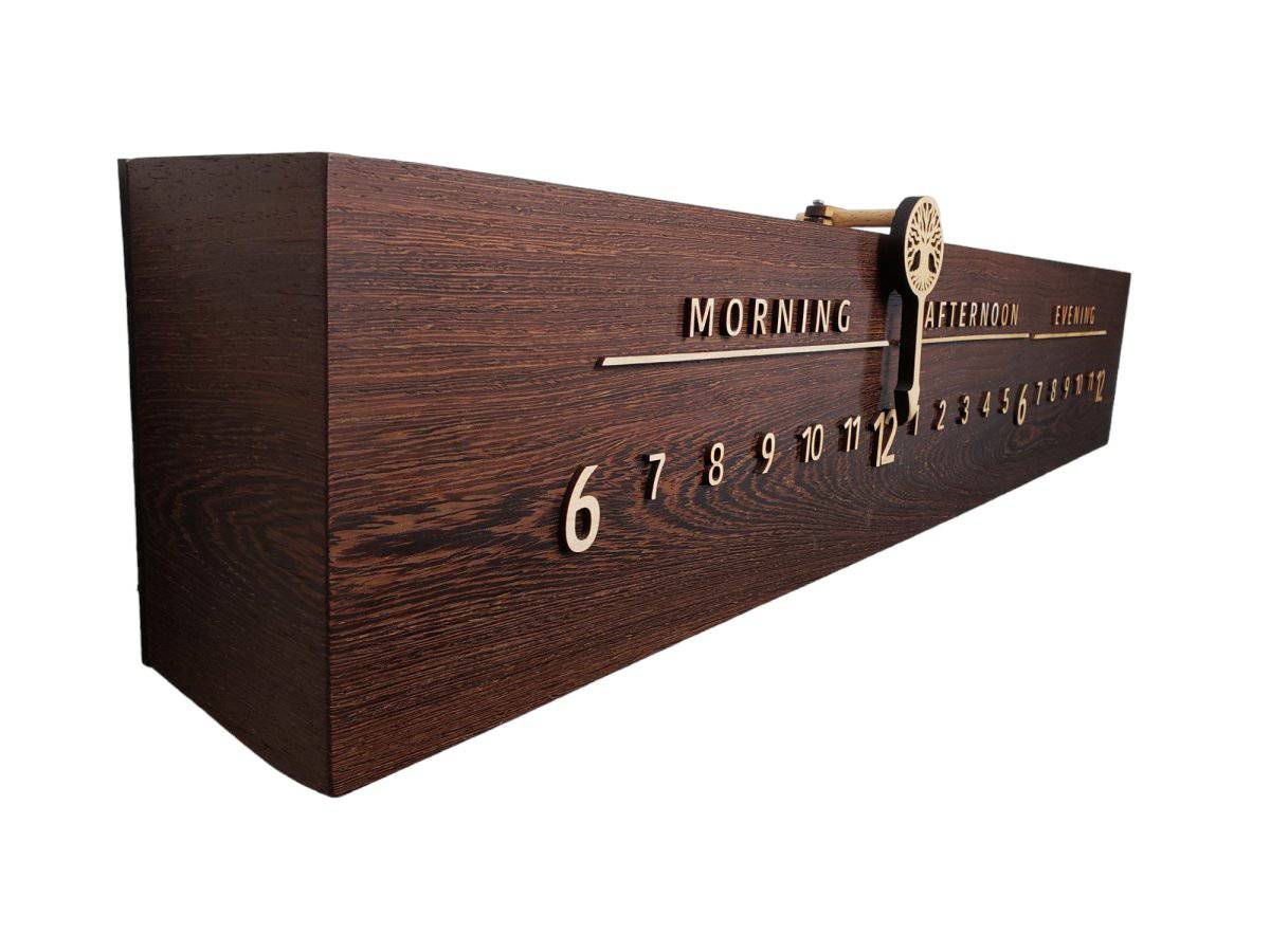 Glimmer: 3 - foot Wenge/Maple - Linear Clockworks