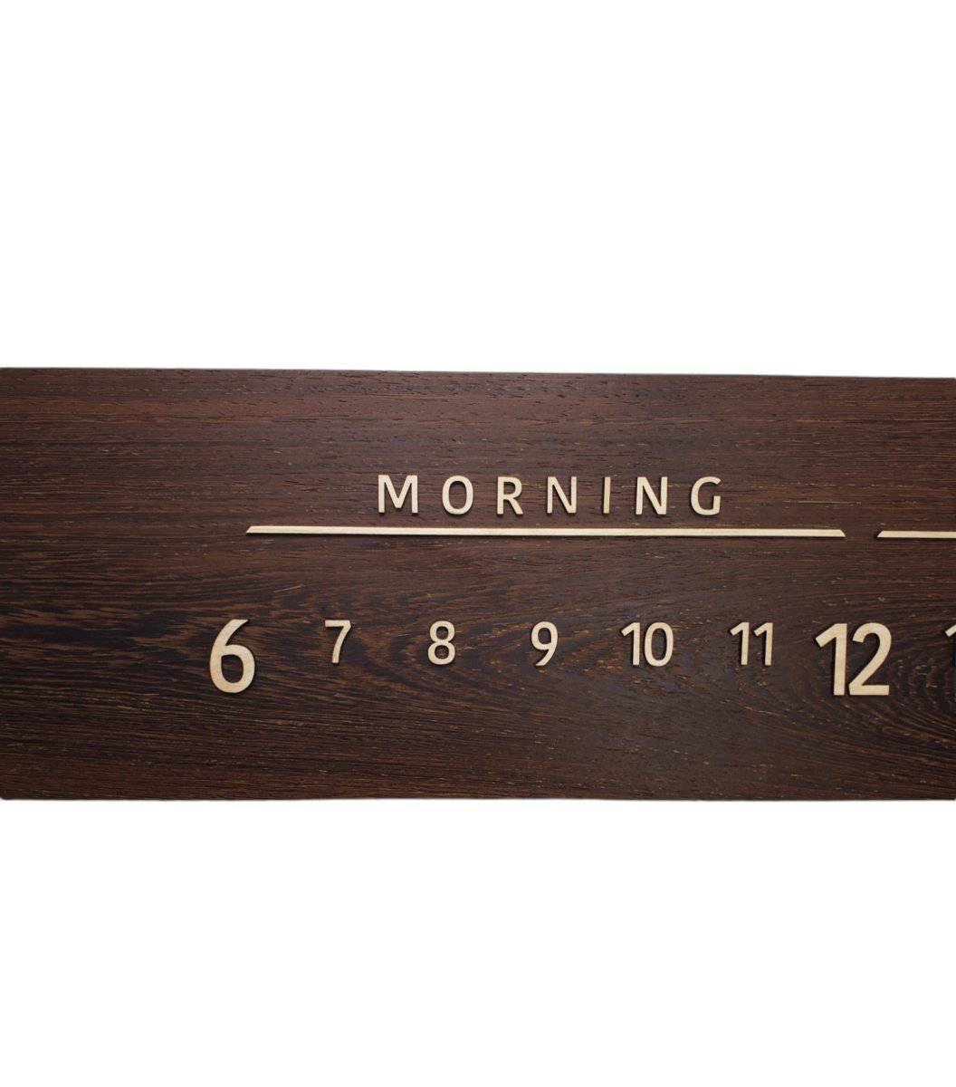 Glimmer: 3 - foot Wenge/Maple - Linear Clockworks