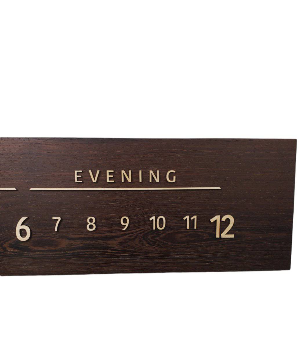 Glimmer: 3 - foot Wenge/Maple - Linear Clockworks