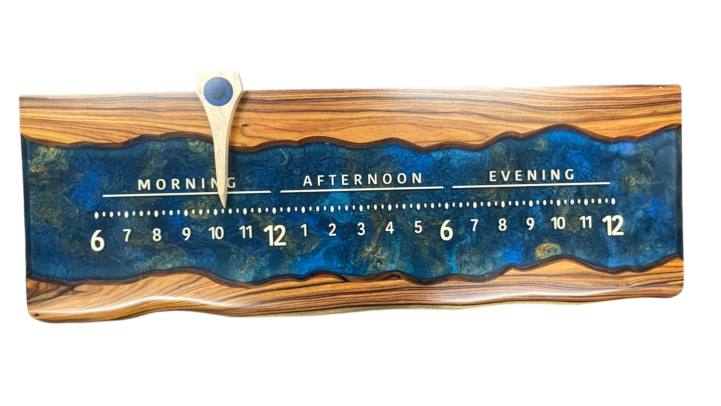 Glory: 3-foot Walnut / Resin through river