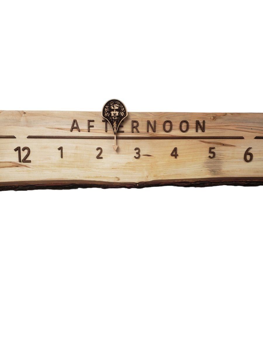 Green Man:7 - foot Maple/Walnut - Linear Clockworks