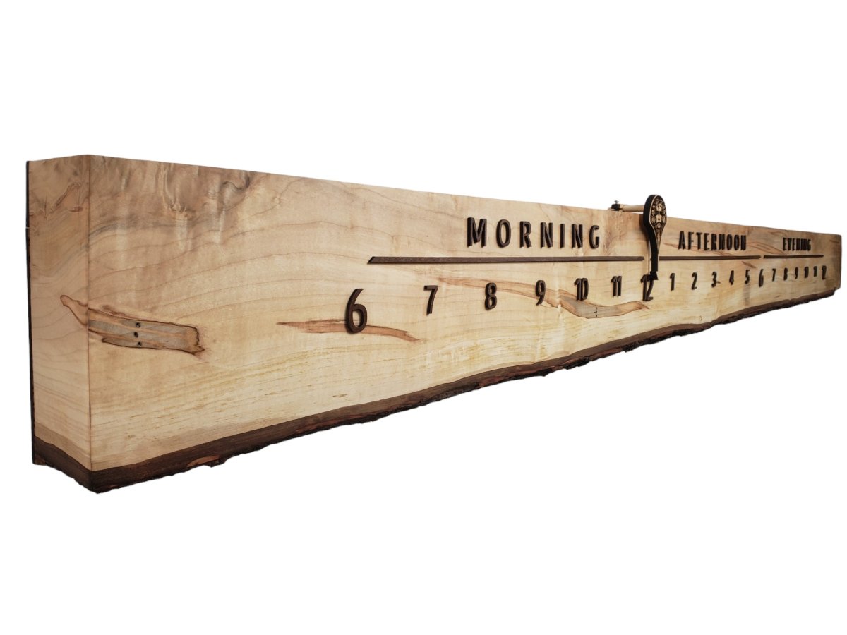 Green Man:7 - foot Maple/Walnut - Linear Clockworks