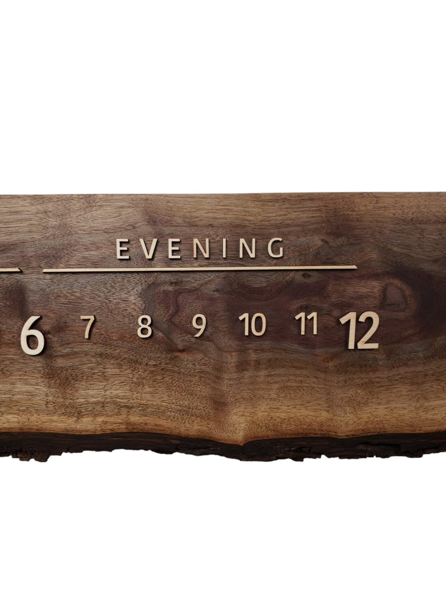 Hastings:3 - foot Walnut/Maple - Linear Clockworks