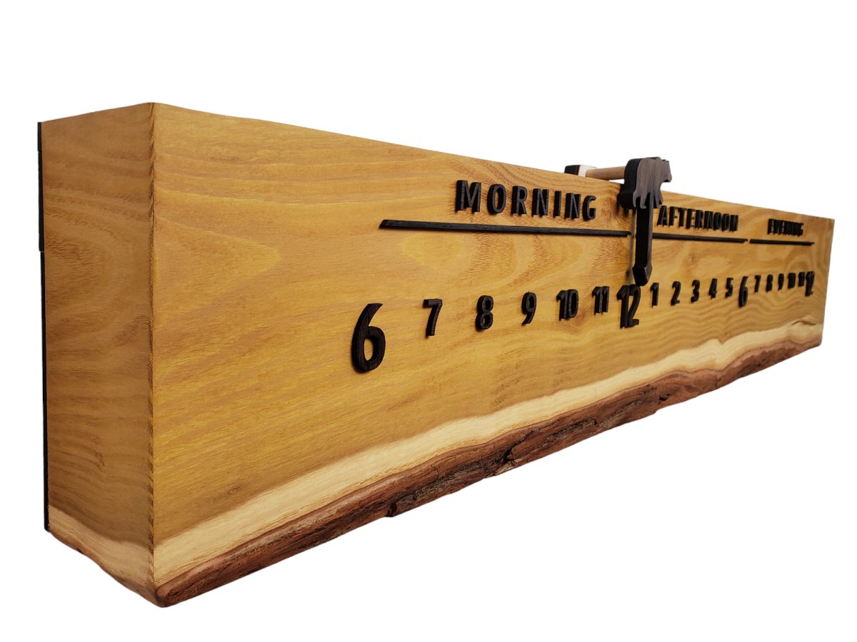Honeycomb:3 - foot Osage Orange/Wenge - Linear Clockworks