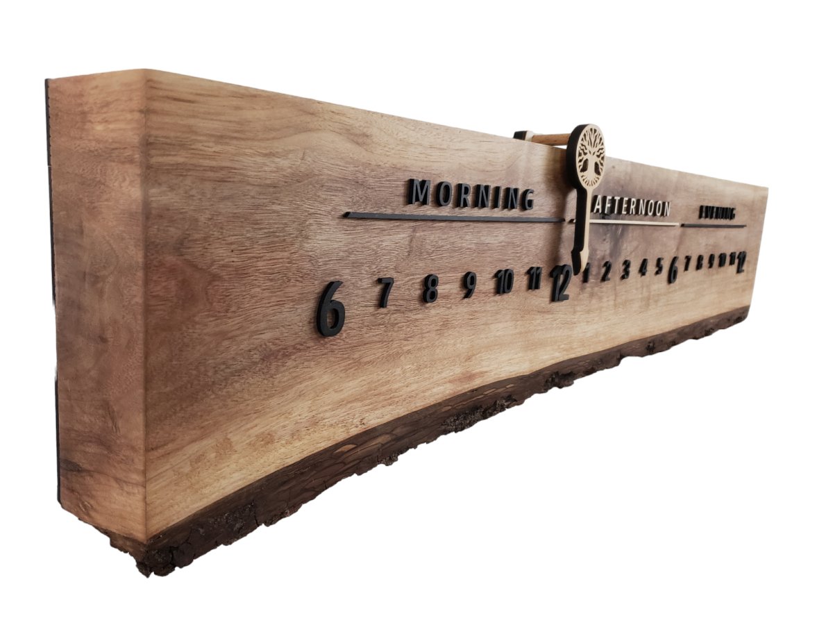 Ivy:3 - foot Walnut/Maple - Linear Clockworks