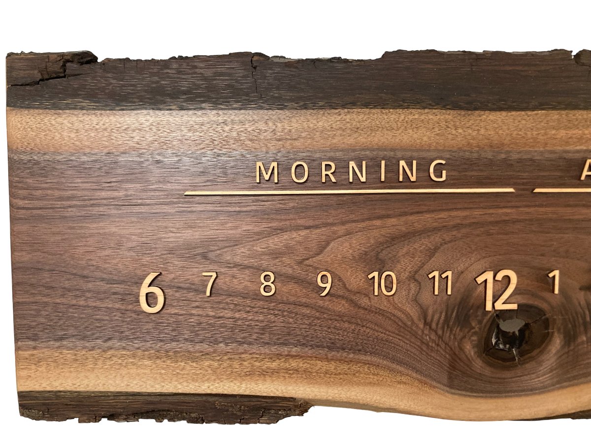 Jace: 3 - foot Walnut/Maple - Linear Clockworks