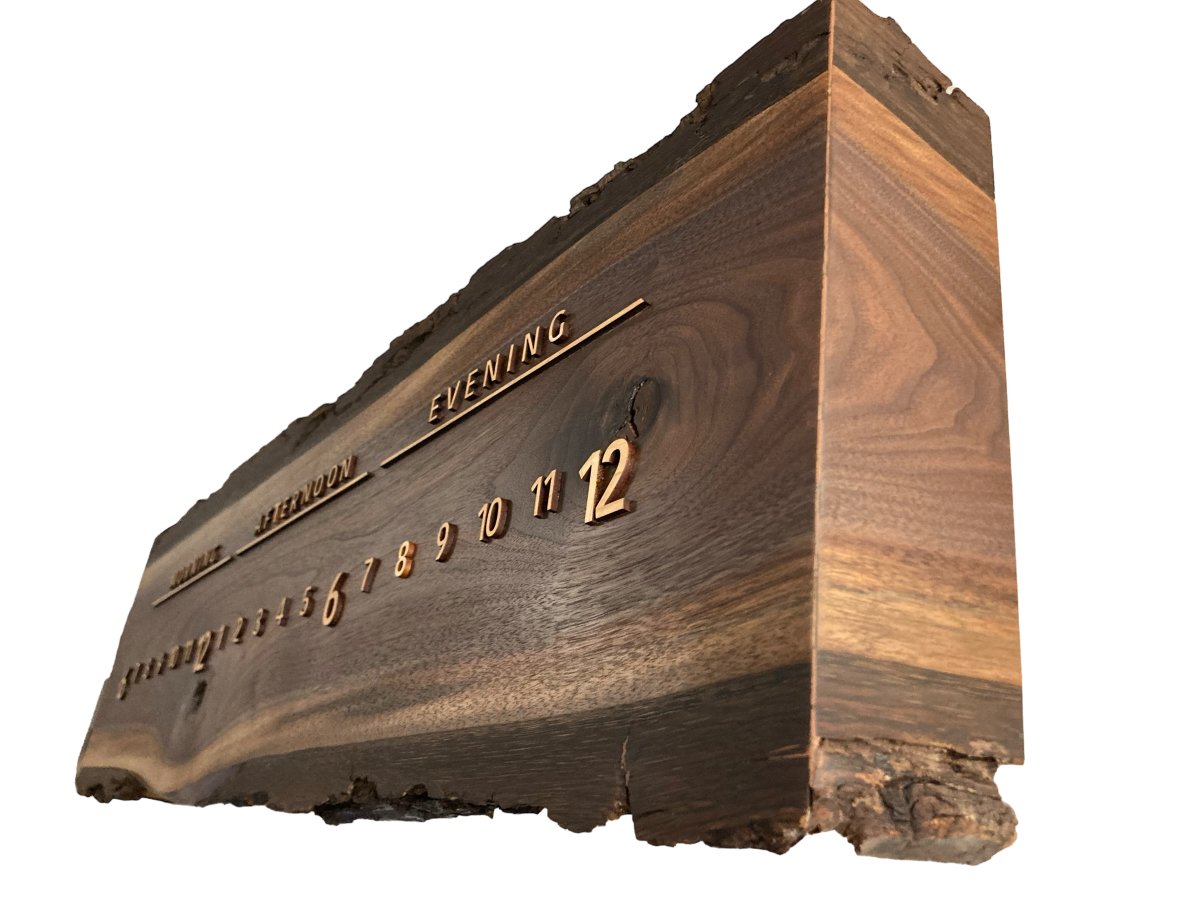 Jace: 3 - foot Walnut/Maple - Linear Clockworks