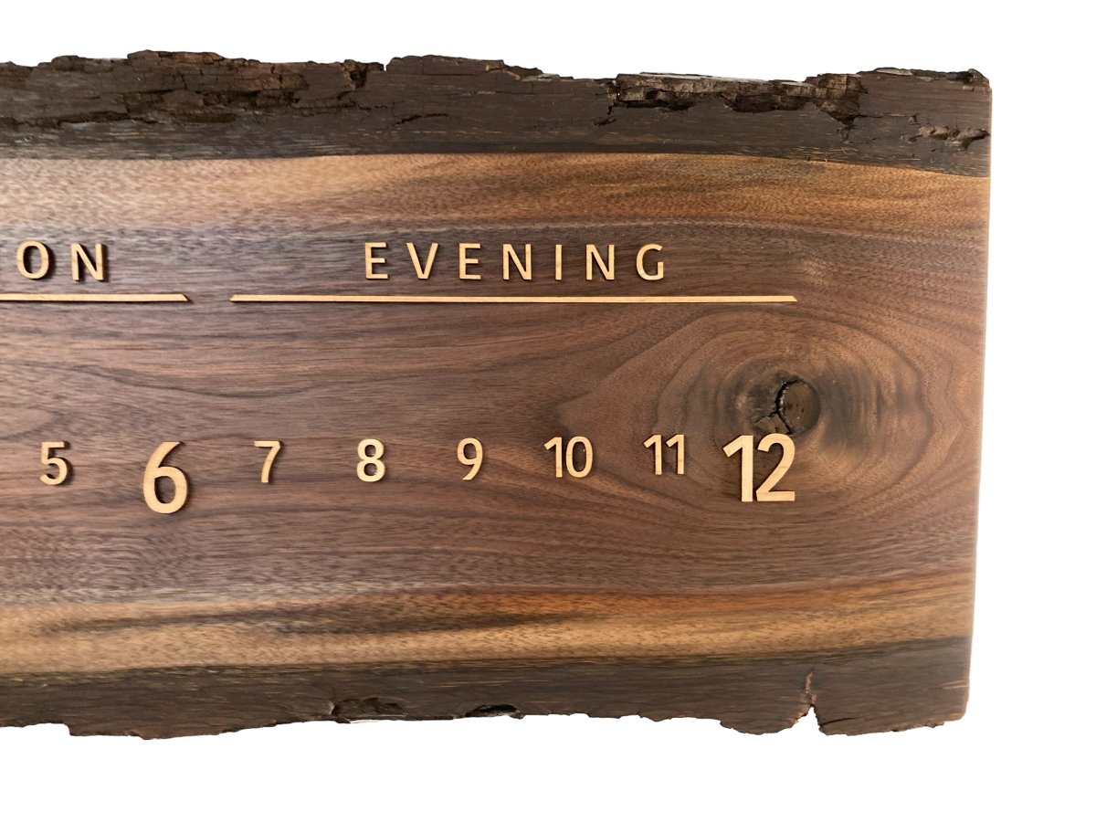 Jace: 3 - foot Walnut/Maple - Linear Clockworks
