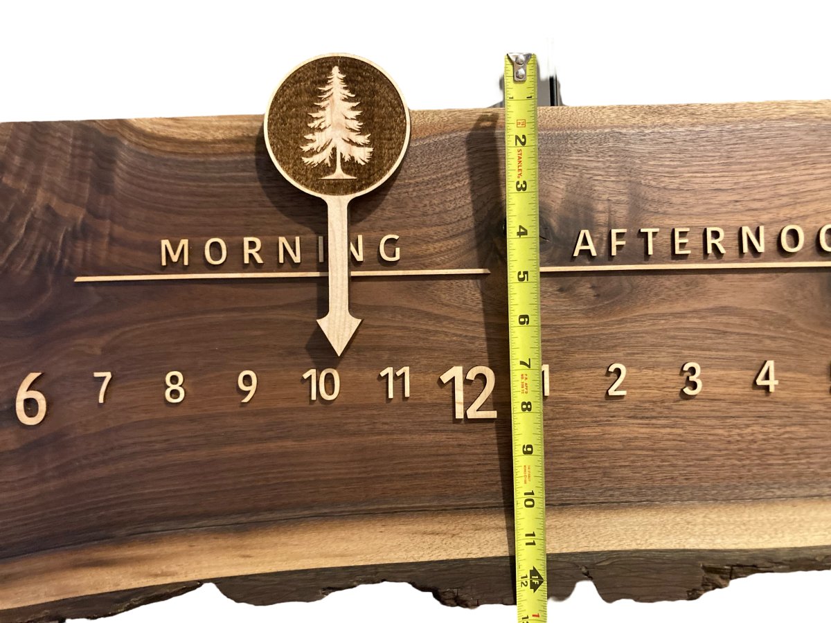 Jaxson: 3 - foot Walnut/Maple - Linear Clockworks