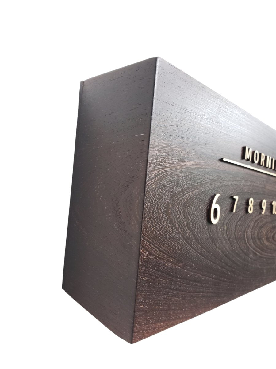 Kenya:3 - foot Wenge/Maple - Linear Clockworks