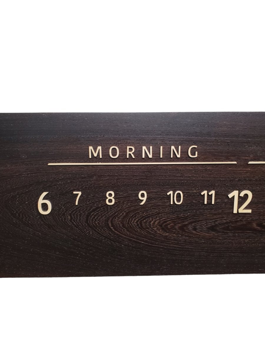 Kenya:3 - foot Wenge/Maple - Linear Clockworks
