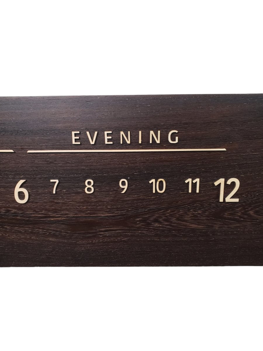 Kenya:3 - foot Wenge/Maple - Linear Clockworks