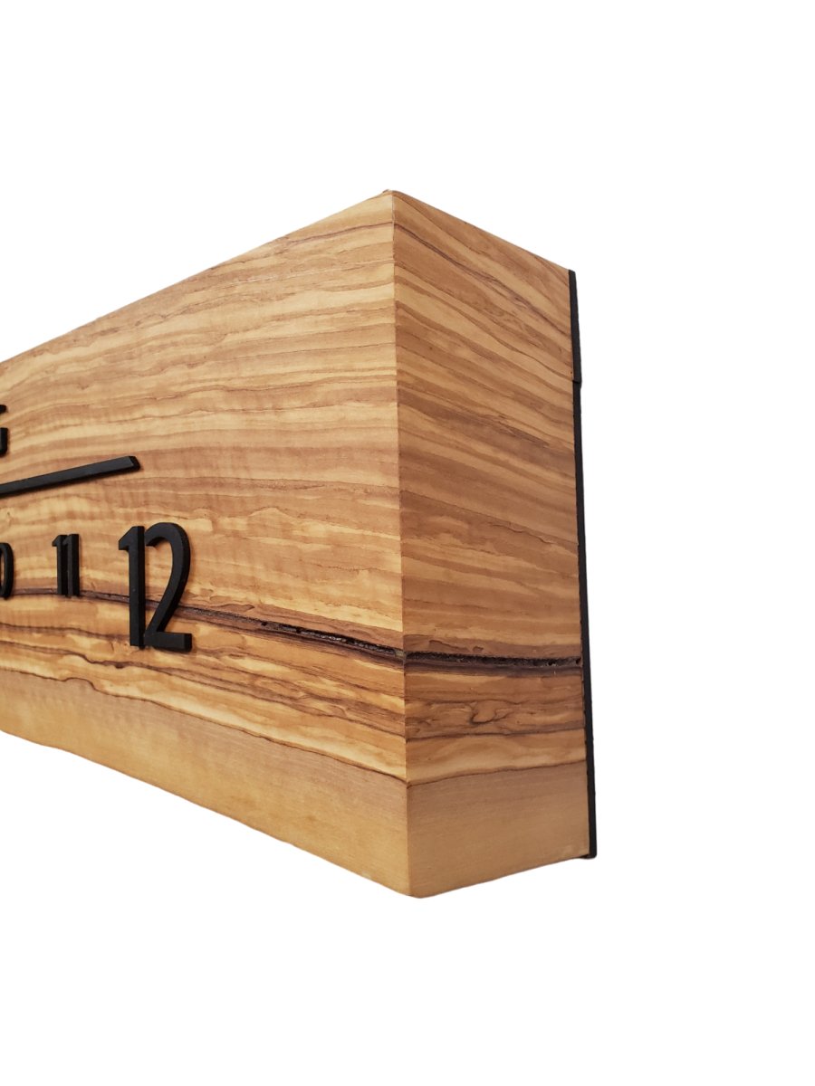 Lambda:5 - foot Olivewood/Walnut - Linear Clockworks