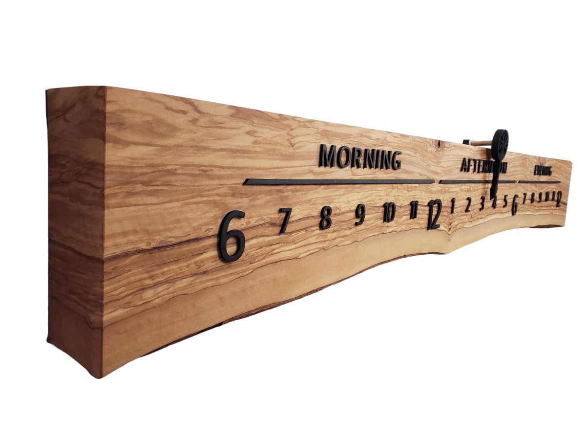 Lambda:5 - foot Olivewood/Walnut - Linear Clockworks