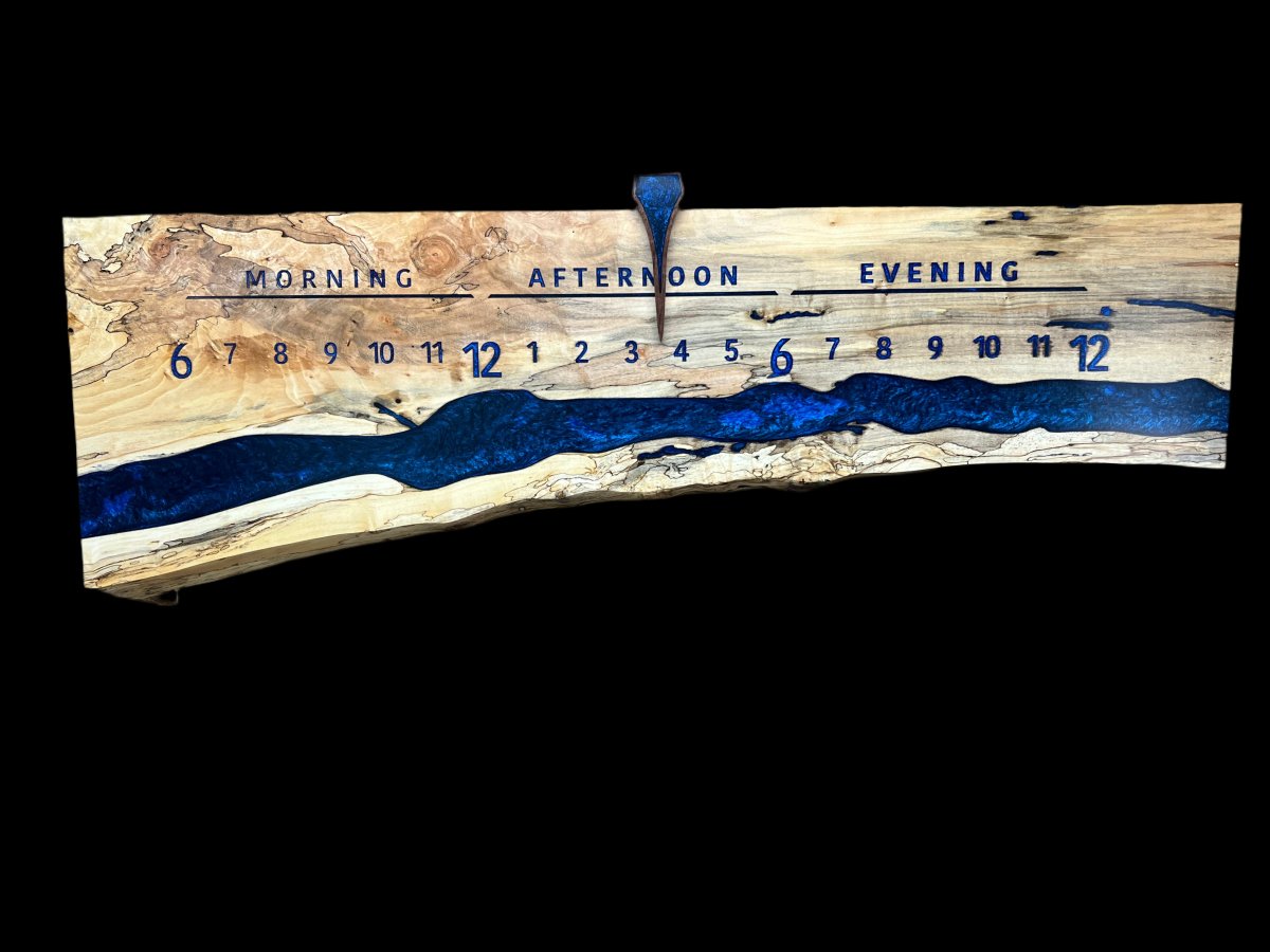 Leesville: 3 - foot Maple / Resin - Linear Clockworks