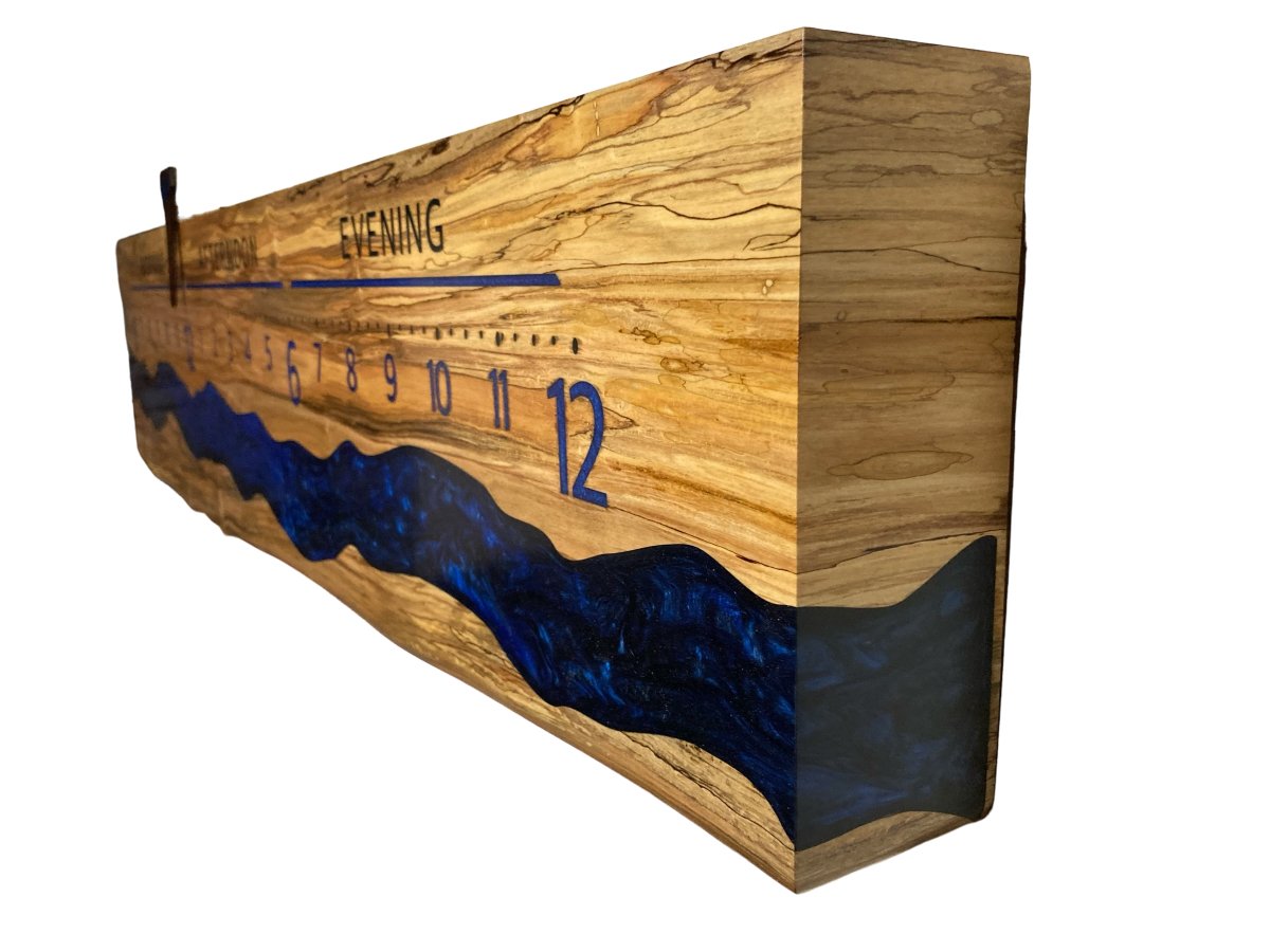 Leith: 5 - foot Spalted Ambrosia - Linear Clockworks