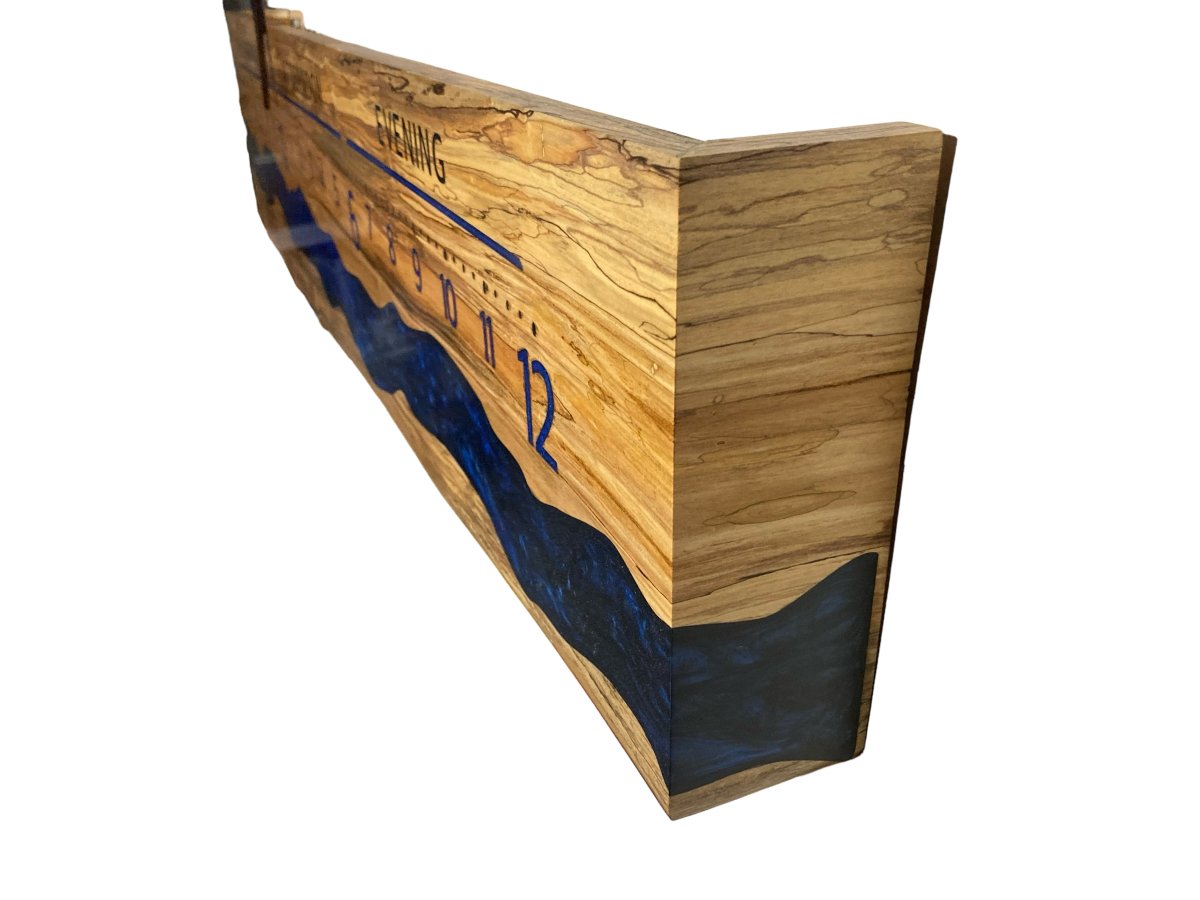Leith: 5 - foot Spalted Ambrosia - Linear Clockworks