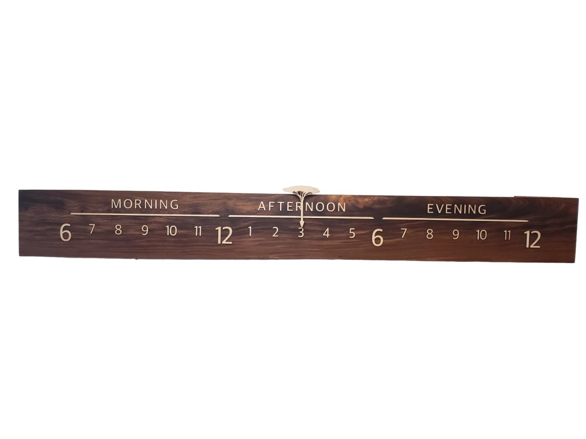 Midnight: 5 - foot, Afromosia/Maple - Linear Clockworks