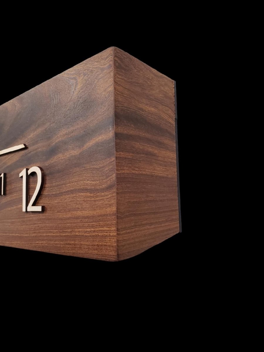 Midnight: 5 - foot, Afromosia/Maple - Linear Clockworks