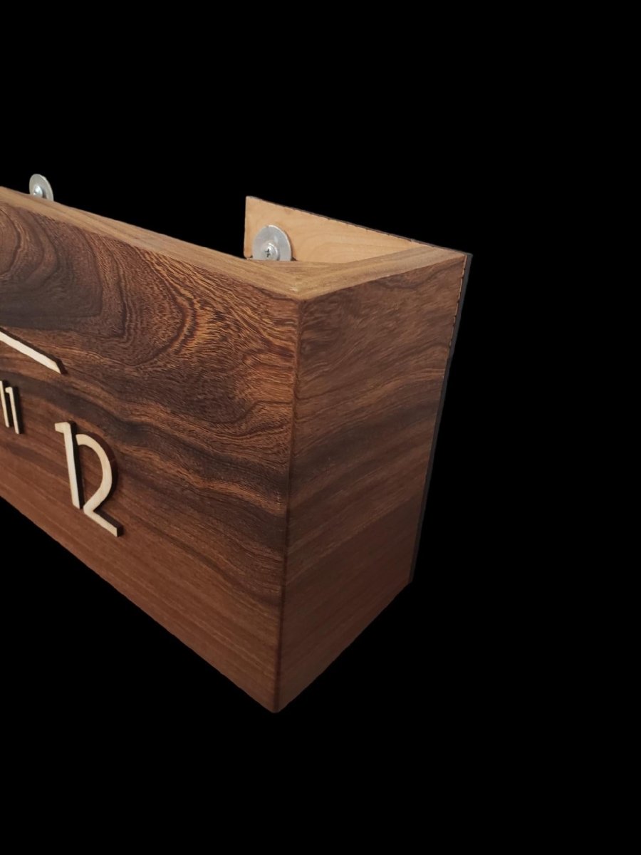 Midnight: 5 - foot, Afromosia/Maple - Linear Clockworks