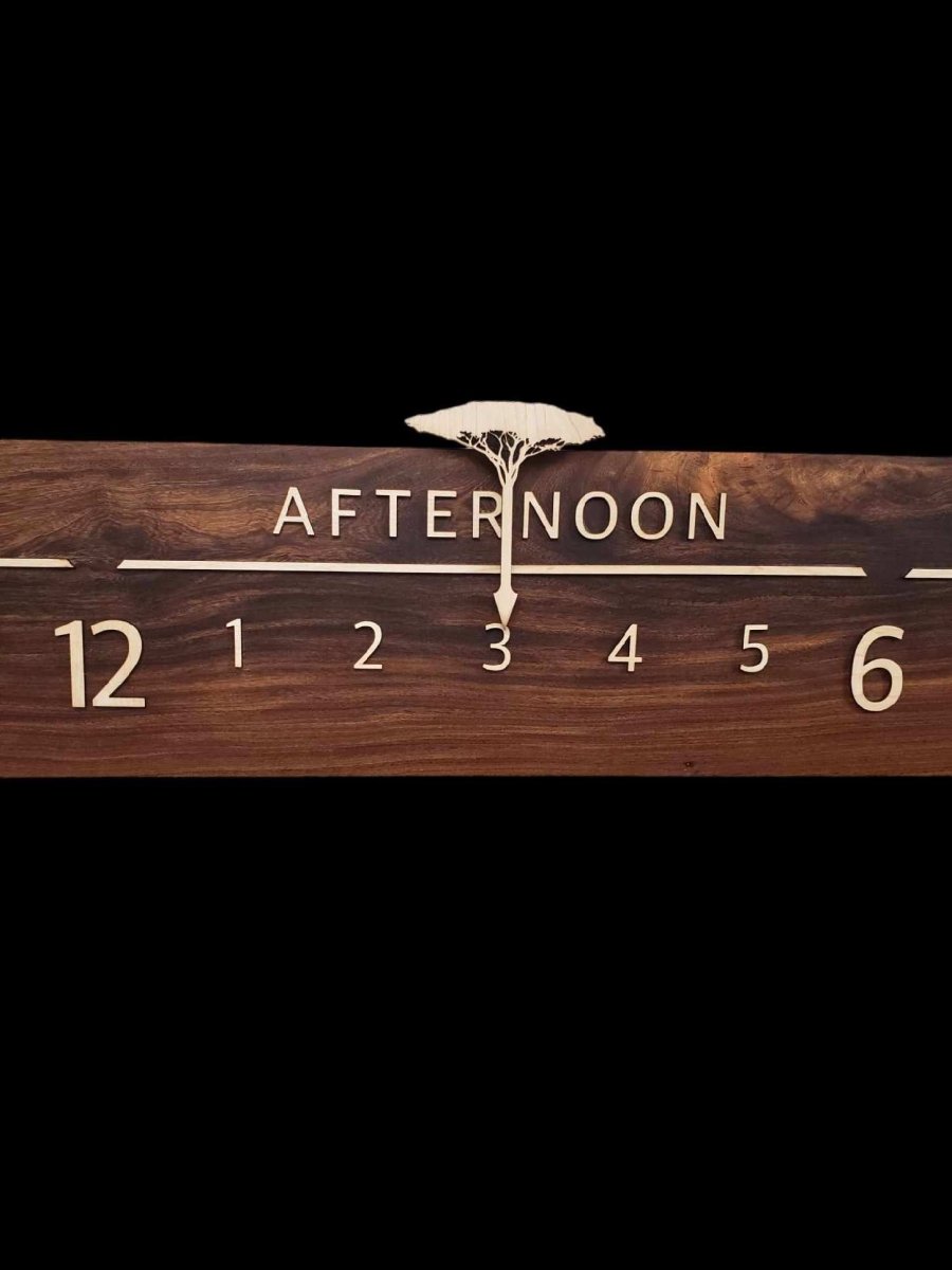 Midnight: 5 - foot, Afromosia/Maple - Linear Clockworks