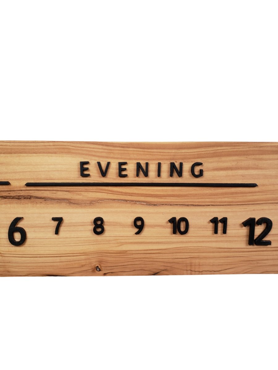 Mimosa:3 - foot Olivewood/Walnut - Linear Clockworks