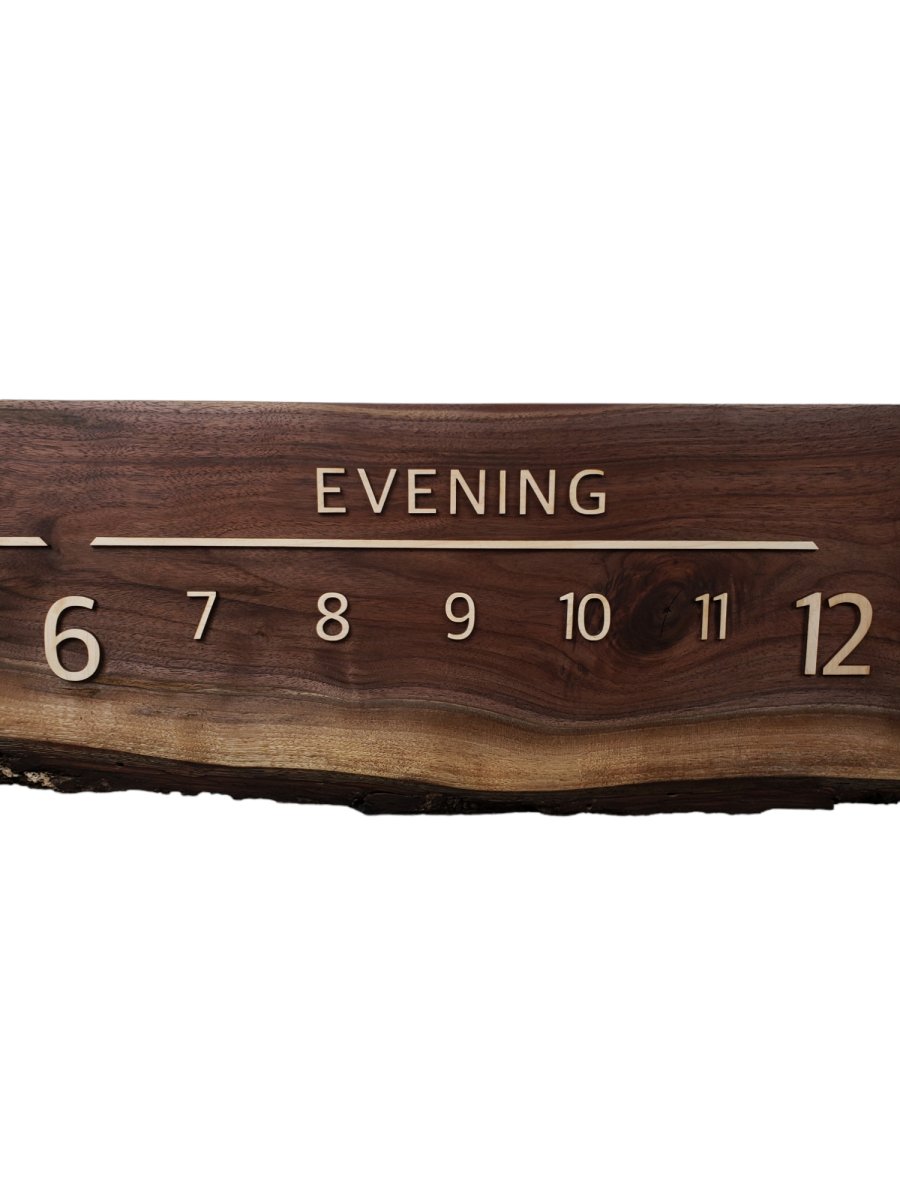 Peaches:5 - foot Walnut/Maple - Linear Clockworks