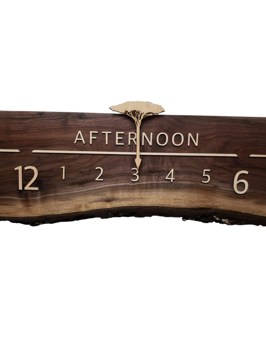 Peaches:5 - foot Walnut/Maple - Linear Clockworks