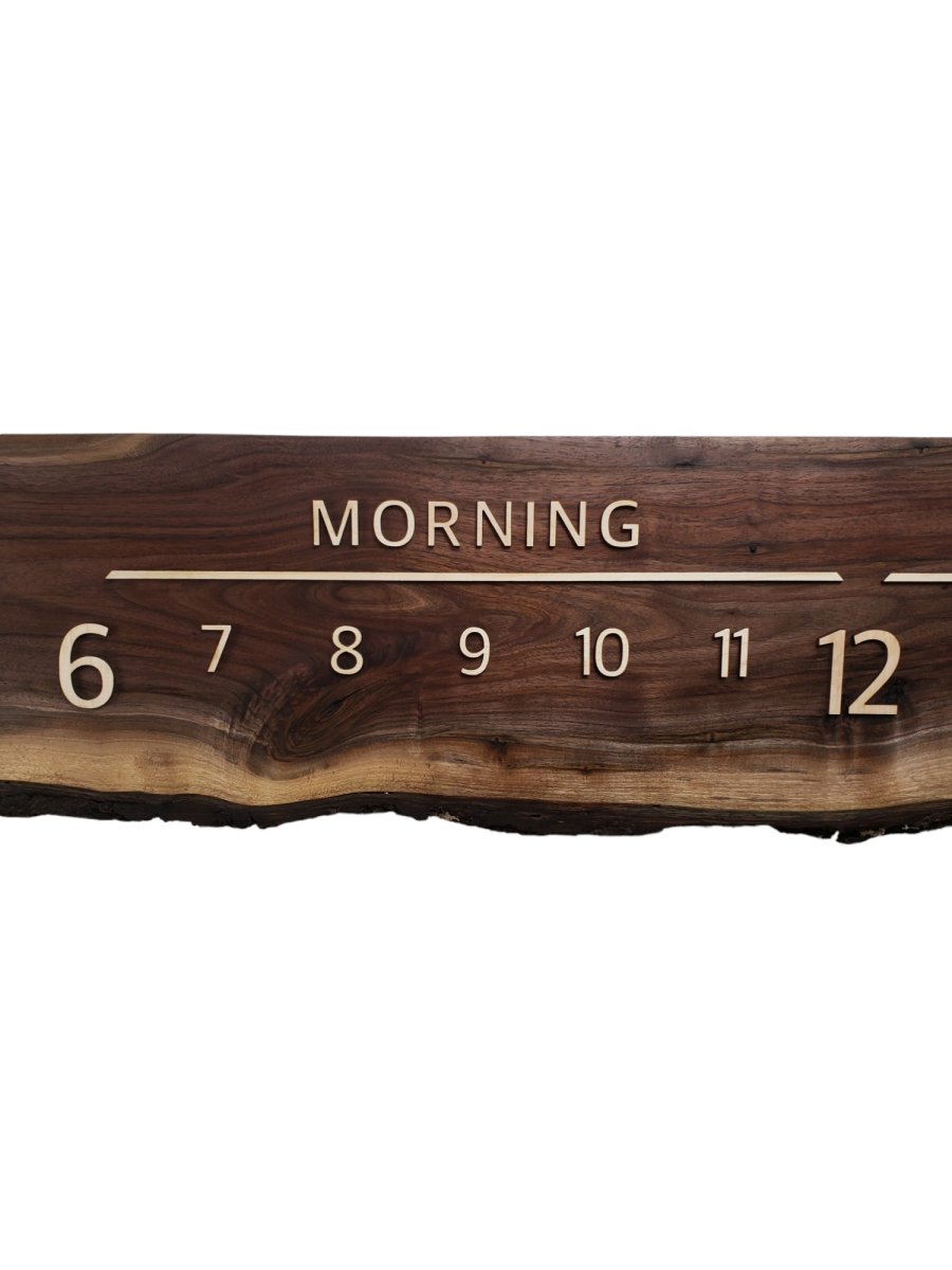 Peaches:5 - foot Walnut/Maple - Linear Clockworks