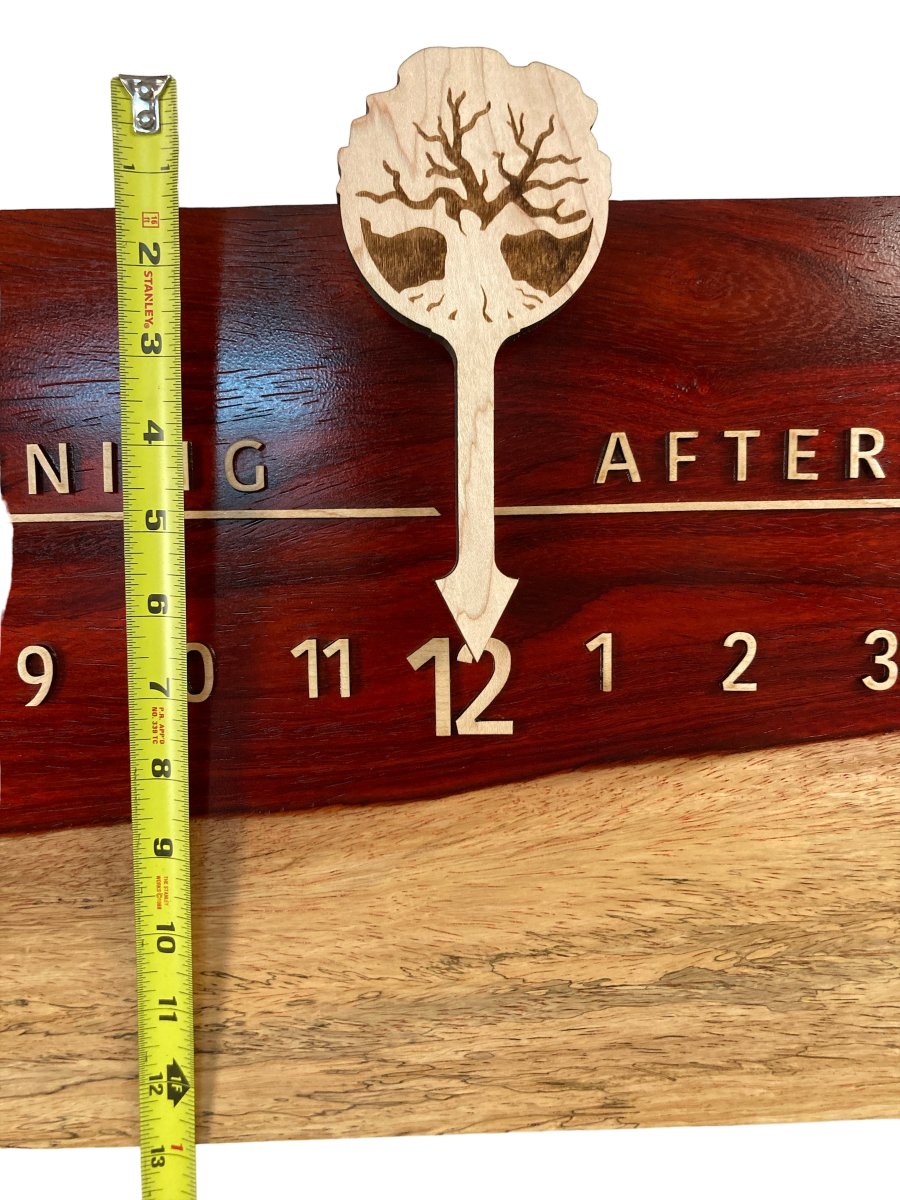 Perry: 3 - foot Padouk/Maple - Linear Clockworks