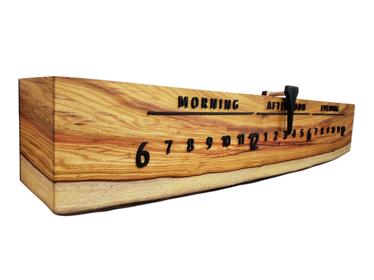 Cloudberry:3 - foot Canarywood/Walnut - Linear Clockworks