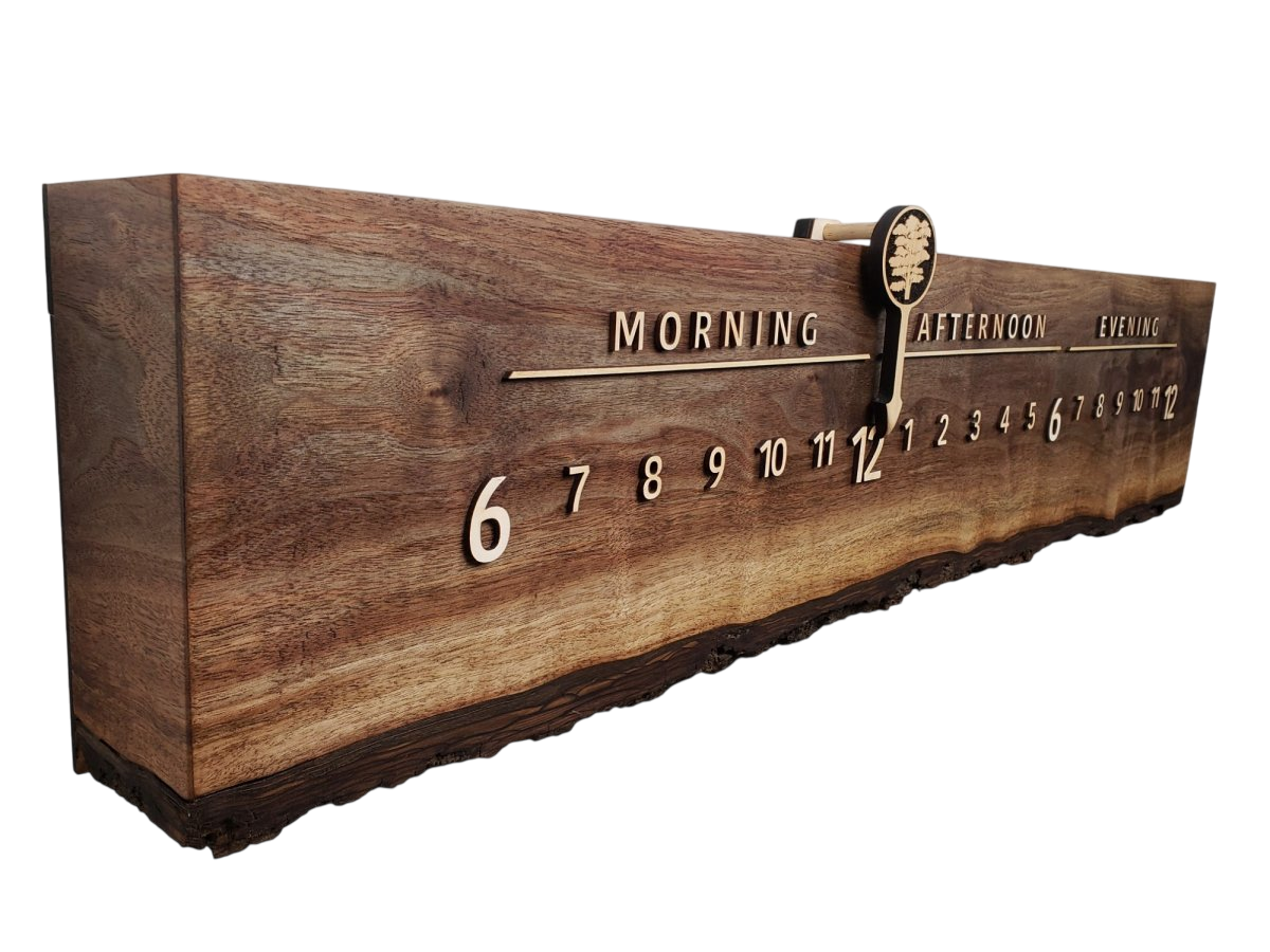 Hastings:3 - foot Walnut/Maple - Linear Clockworks