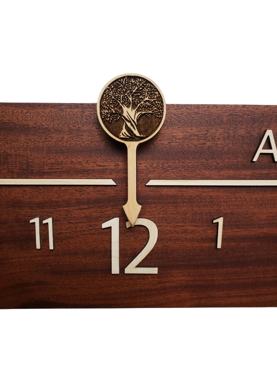 Desert:5 - foot Mahogany/Maple - Linear Clockworks