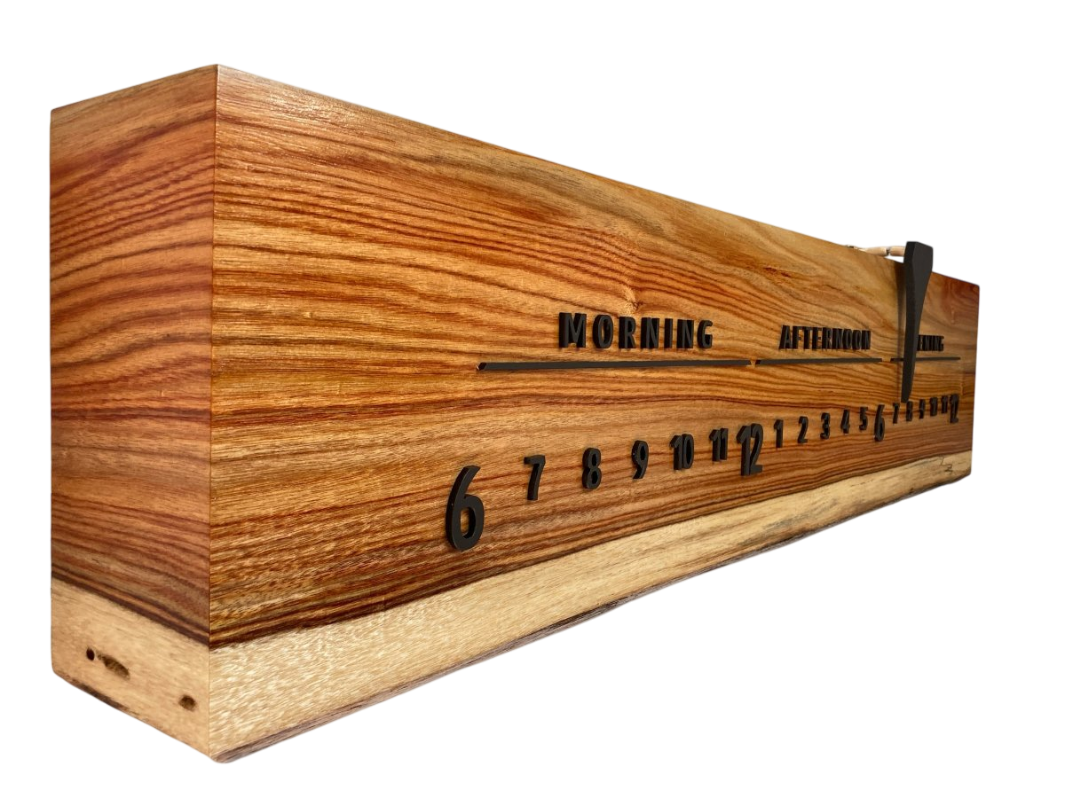 Morgaine:3 - foot Canarywood/Walnut - Linear Clockworks