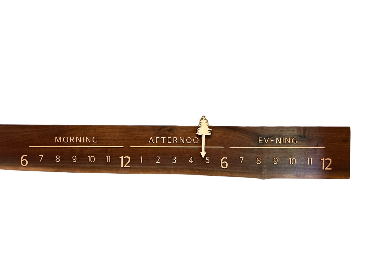 Anica: 5 - foot Walnut/Maple - Linear Clockworks
