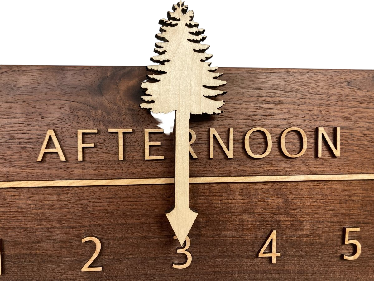 Anica: 5 - foot Walnut/Maple - Linear Clockworks