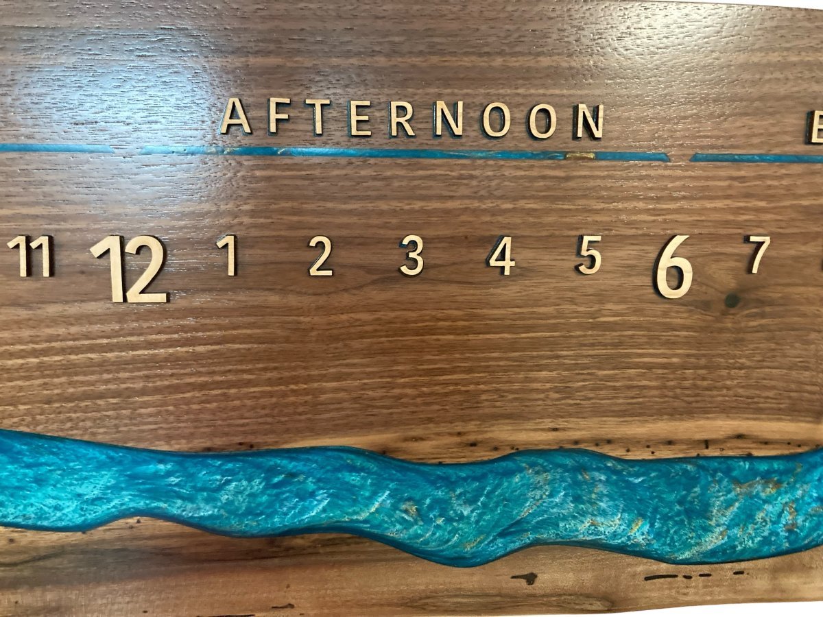 Rivulet: 3 - foot Walnut - Linear Clockworks