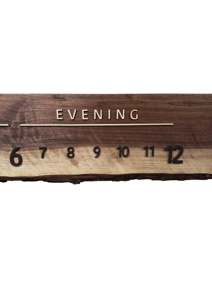 Sesame:3 - foot Walnut/Maple - Linear Clockworks
