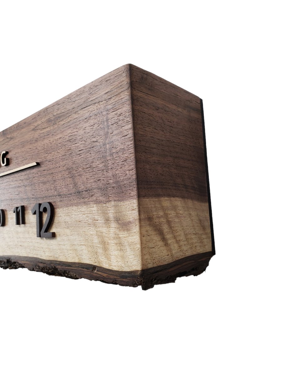 Sesame:3 - foot Walnut/Maple - Linear Clockworks