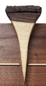 Shark Tooth (Live Edge) / Walnut - Linear Clockworks