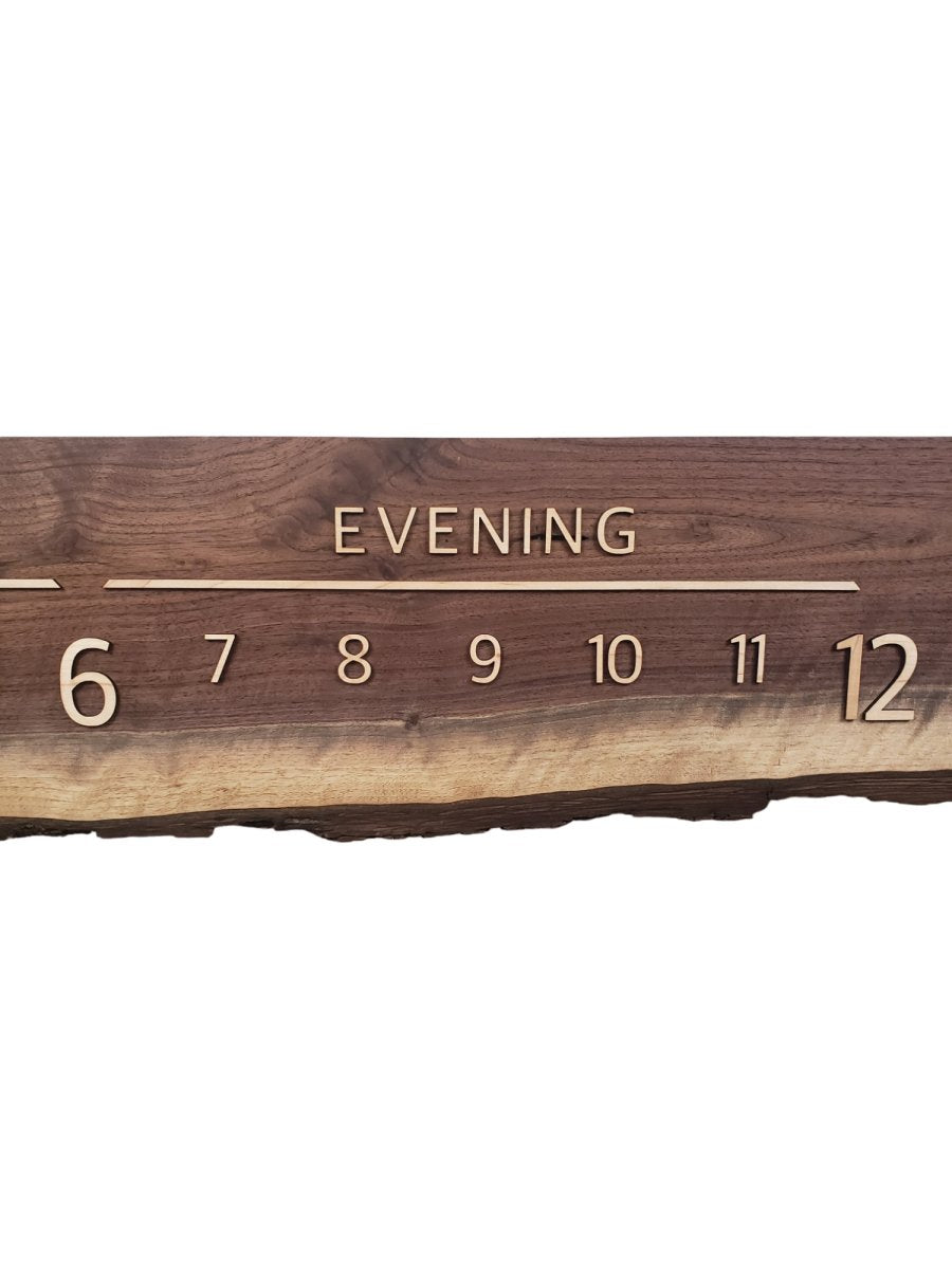 Stella:5 - foot Walnut/Maple - Linear Clockworks