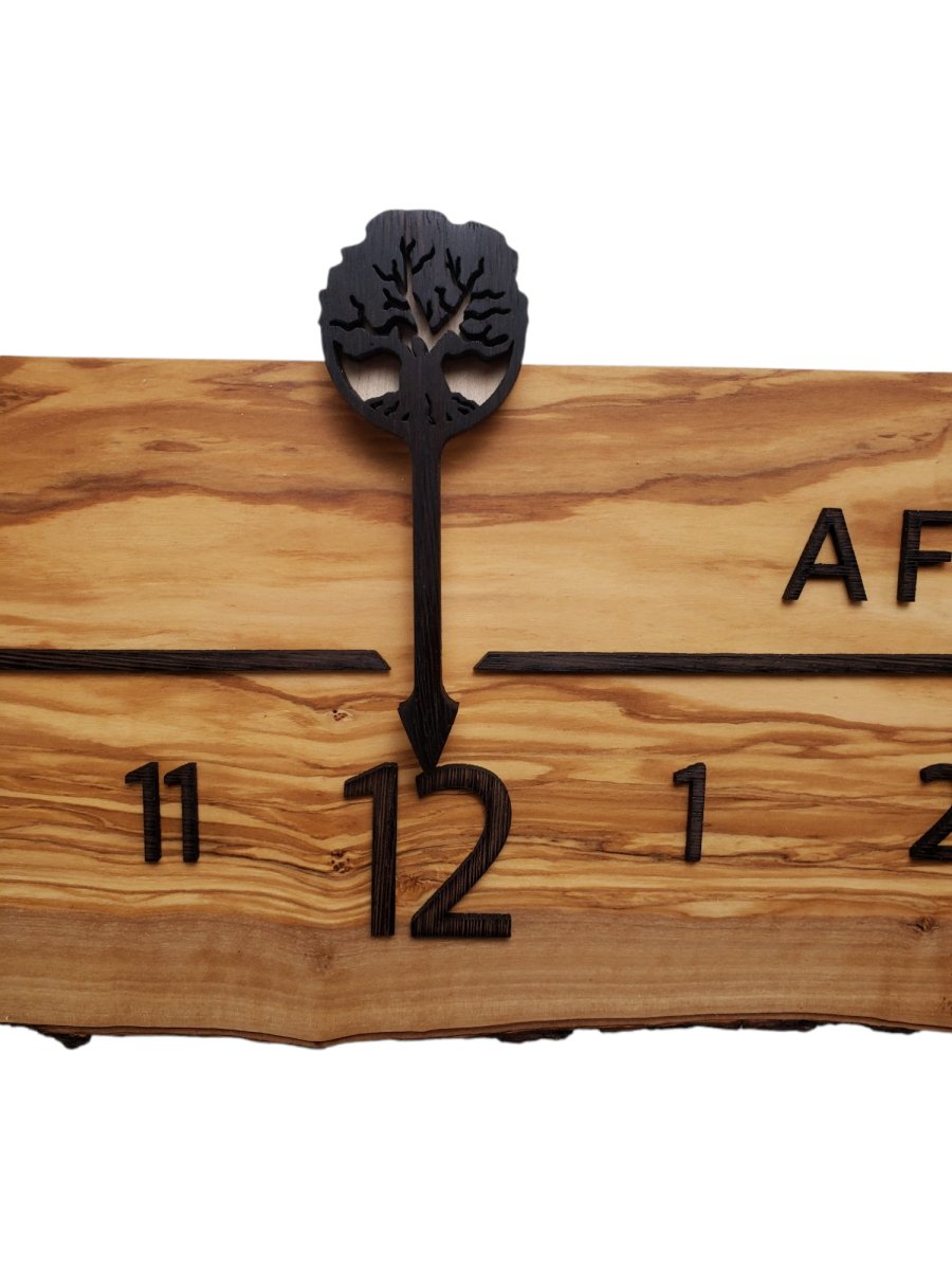 Topaz:5 - foot Olivewood/Wenge - Linear Clockworks