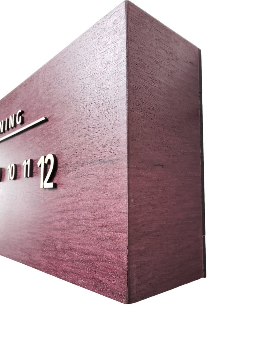 Violette: 3 - foot Purpleheart / Maple - Linear Clockworks